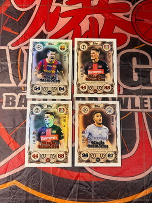 Topps Match Attax 2025/2026 Magic Memories κάρτες καινούργιες Villa, Rodri, Schick x2