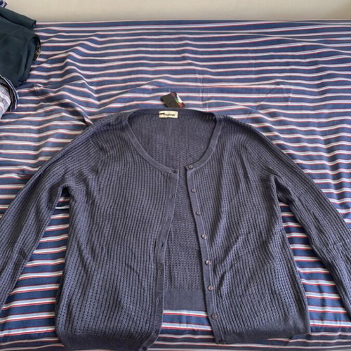 Women's cardigan with buttons new, size L, blue