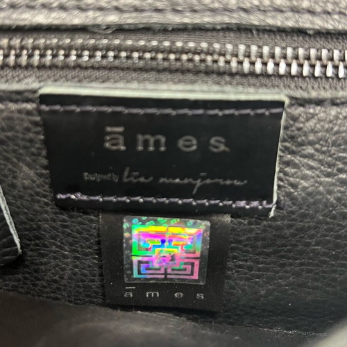 Ames cloth beltbag used, black with minor clasp damage
