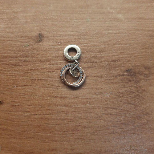 Pandora charm new, pink and silver