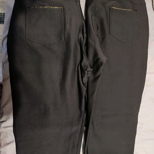 Women's blue leggings like new, elastic and shaping, size XXXL