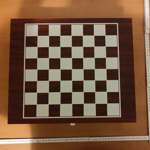Chessboard and wine set new, without pieces