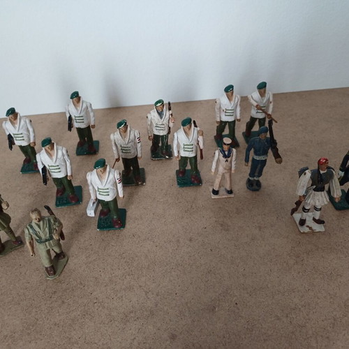 Pal Vintage Military Figures Used, Pack of 15, 1960s