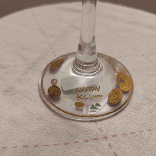 Goebel collectible champagne glasses Gustav Klimt – from museum – brand new