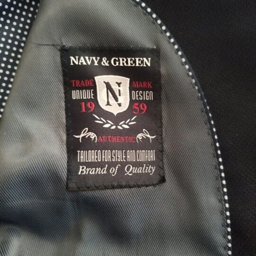 Navy and Green men's jacket size M like new, blue