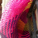 Straw hat like new, multicolored