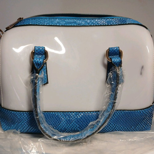 Pierre Cardin women's shoulder bag new, white with blue details