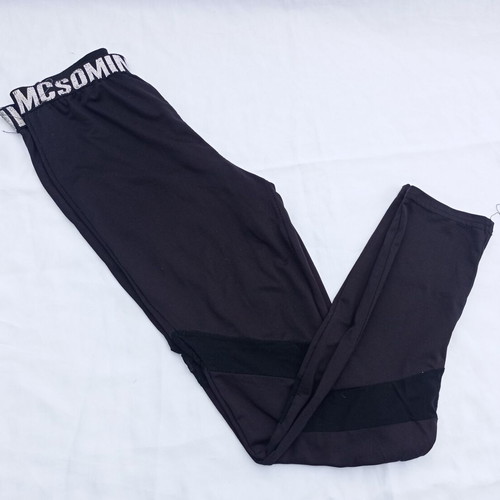 Women's sports leggings used, size small, black with mesh
