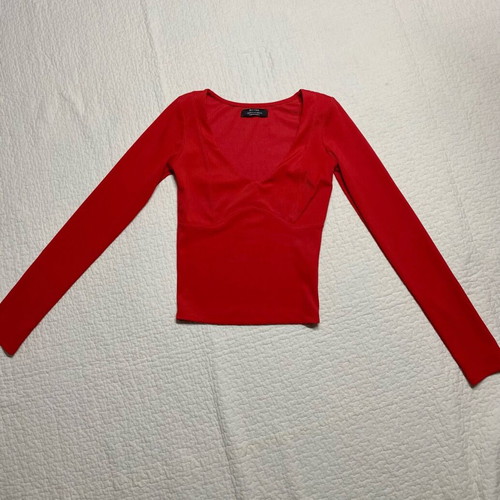 Bershka women's blouse red XS like new