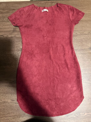 Cherry Koko Red Faux Suede Mini Dress, Size M