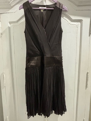 Cocktail φόρεμα Zara μεταχειρισμένο, καφέ, μετάξι