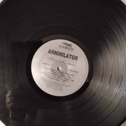 Annihilator Never Neverland LP used, metal, first press 1990