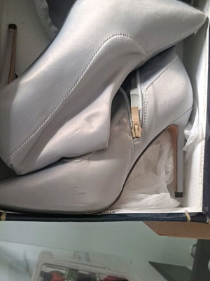 Silver boots like new, size 38