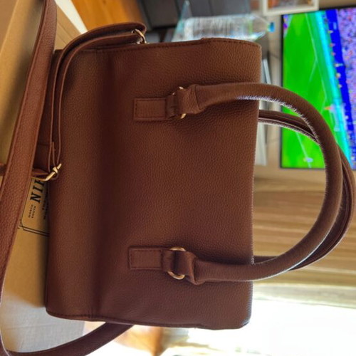 Handbag with strap used, brown