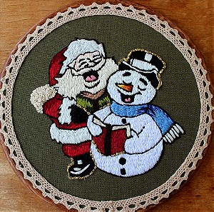Άγιος Βασίλης & χιονάνθρωπος διαβάζουν, 15cm