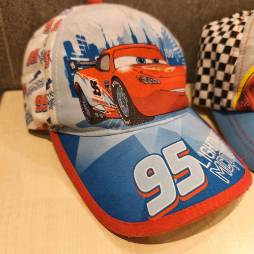 Lightning McQueen Cars kids hats used, pack of 2
