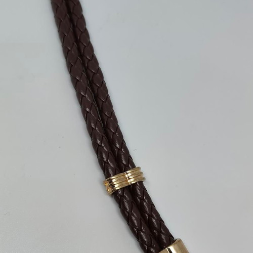 Men's Anchor Bracelet with Braided Leather Like New