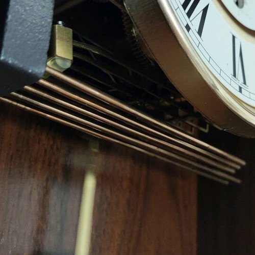 Hermle Fulham Westminster Chime wall clock made of solid walnut wood