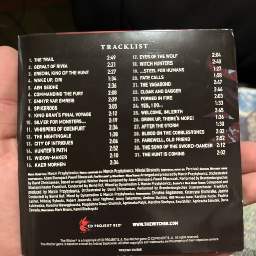 Witcher 3 Wild Hunt Authentic Game Map, Stickers and Soundtracks new