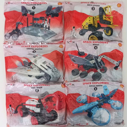Shell Vex Robotics Space Explorers set of 6 educational assembly toys new