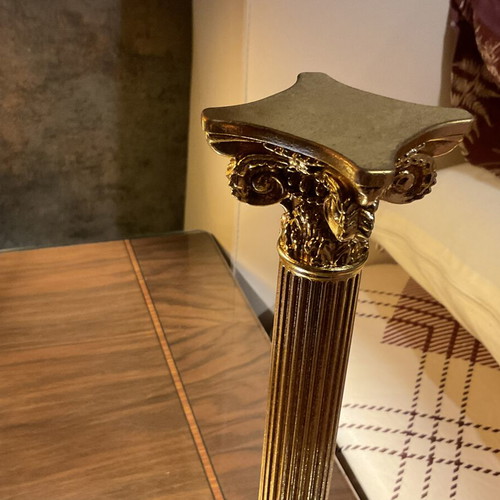 Gold metal decorative column 24 cm