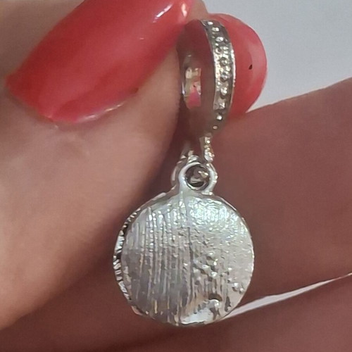 Charm for bracelets dangle with blue background, like new