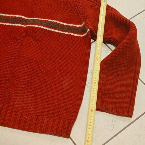 Springfield sweater, brown and red, size M