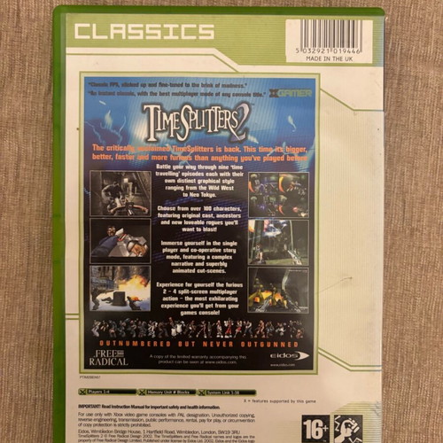 Timesplitters 2 Xbox Original used, complete English version