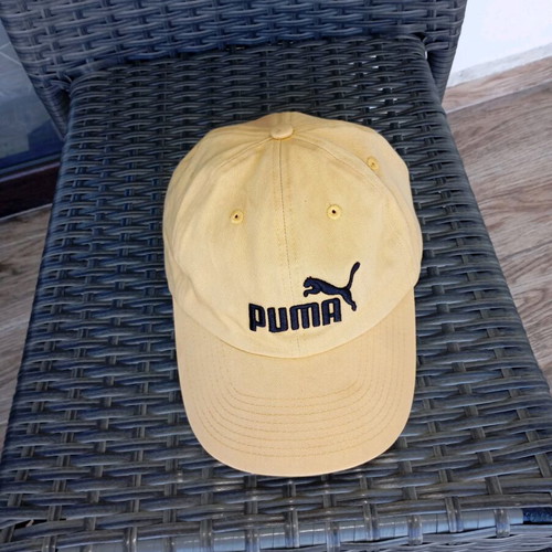 Puma hat used, Ess Cap model, yellow, 100% cotton