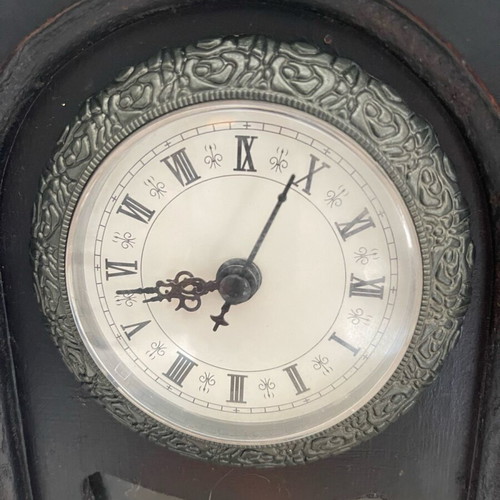 Wooden clock used, table, analog, needs repair