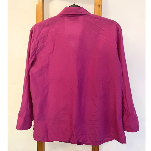 Vintage fuchsia silky shirt size M used