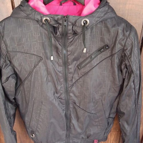 3Guys Windbreaker Jacket Size S Like New Black Pink