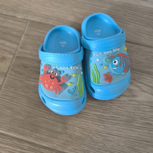 Blue clogs, size 24