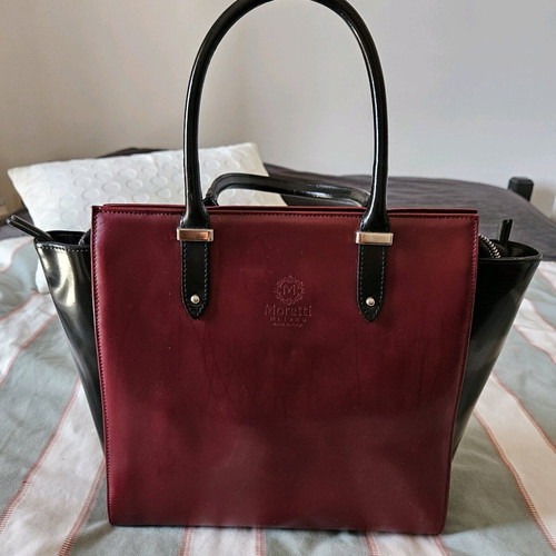 Moretti Milano leather handmade handbag like new