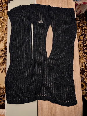 Long knitted vest blue New Look