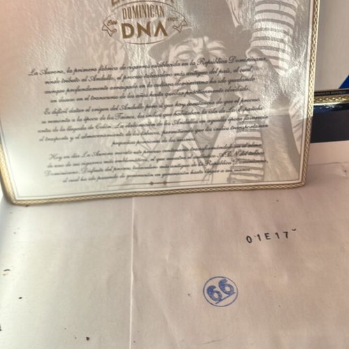 La Aurora ADN Dominicano Vintage Cigar Box used, empty, 2017 edition