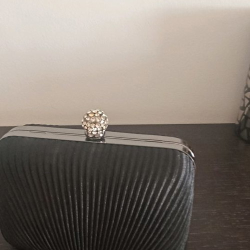 Τσαντάκι βραδινό clutch σαν καινούργιο, μαύρο