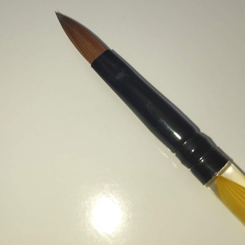 Acrylic building brush No7 yellow new