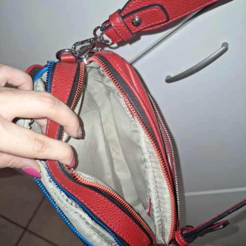 Crossbody shoulder bag used, red