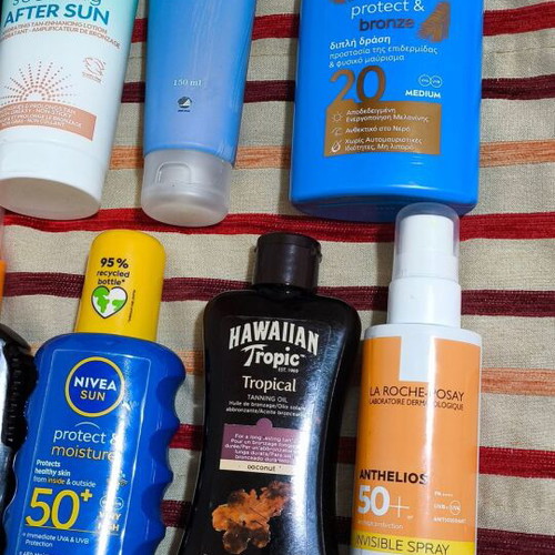 Sunscreens almost full, pack of 10, used