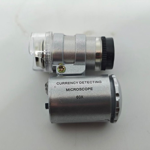 Pocket Microscope 60x with LED and UV Light like new