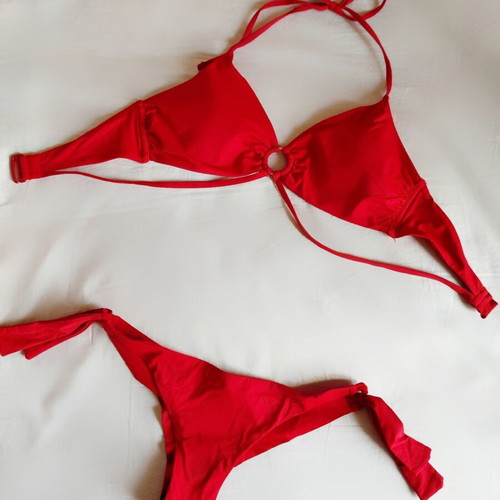 Oysho red bikini set like new, size S/M