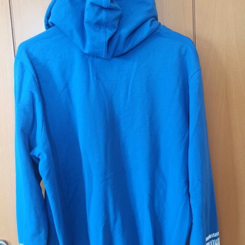 Hooded zipper sweatshirt used, blue, size M