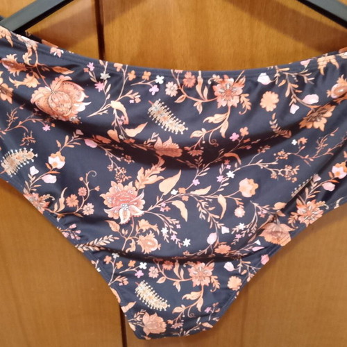 Floral bikini bottom like new, size XL, multicolor