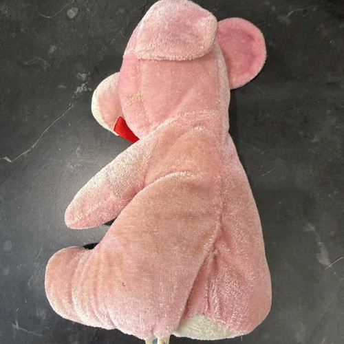 Plush pig with red bow