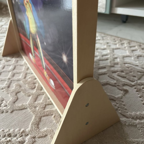 Wooden puppet theater with 12 hand puppets like new