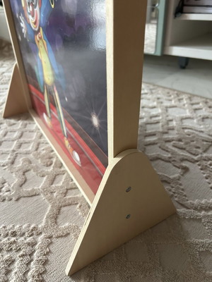 Wooden puppet theater with 12 hand puppets like new