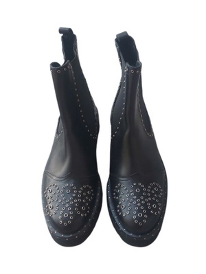 Pons Quintana studded leather Chelsea boots new, black, size 36.5