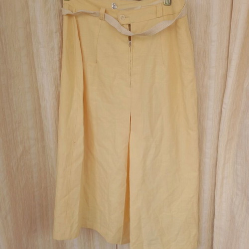 Vintage 50s skirt used, high waist, pastel yellow, size XS