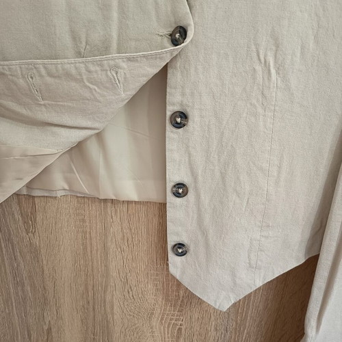 Bershka linen set size S, like new, beige